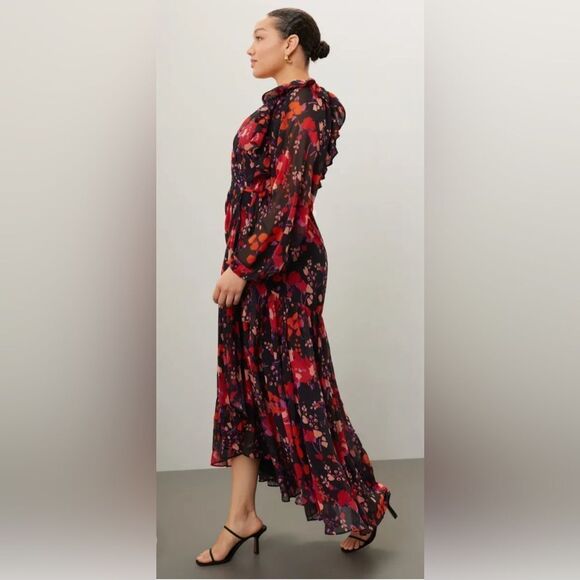 Slate & Willow Floral Midi Wrap Dress Size XL - Picture 2 of 10